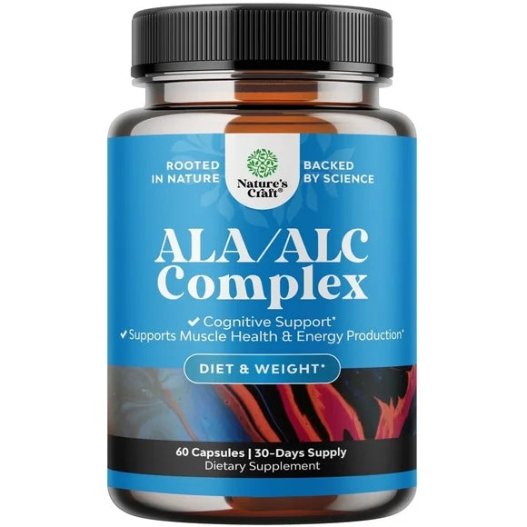 Acetyl L-Carnitine Alpha Lipoic Acid Supplement 60ct Capsules D510785
