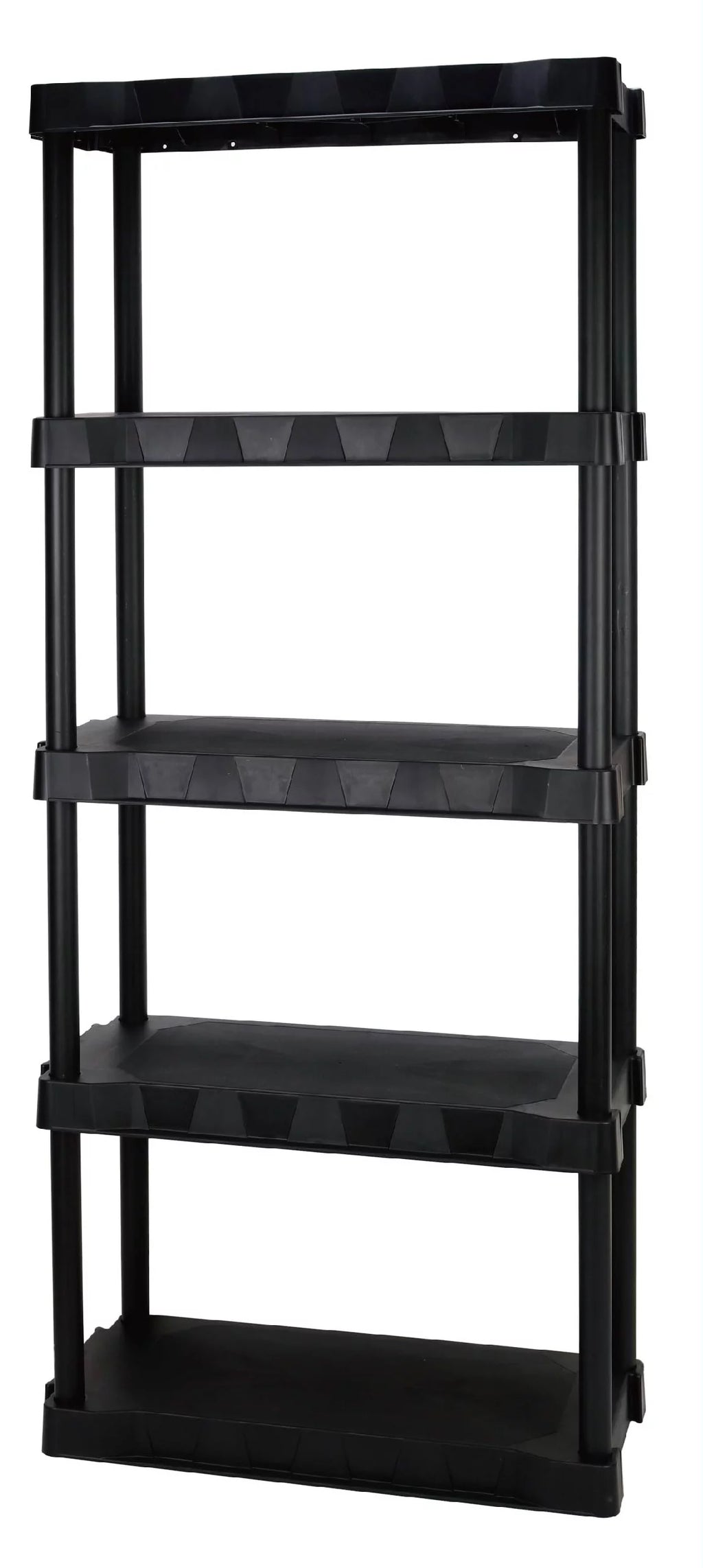 Black 5-Tier Plastic 68 H x 30 W x 13.8D 350lb Capacity O401