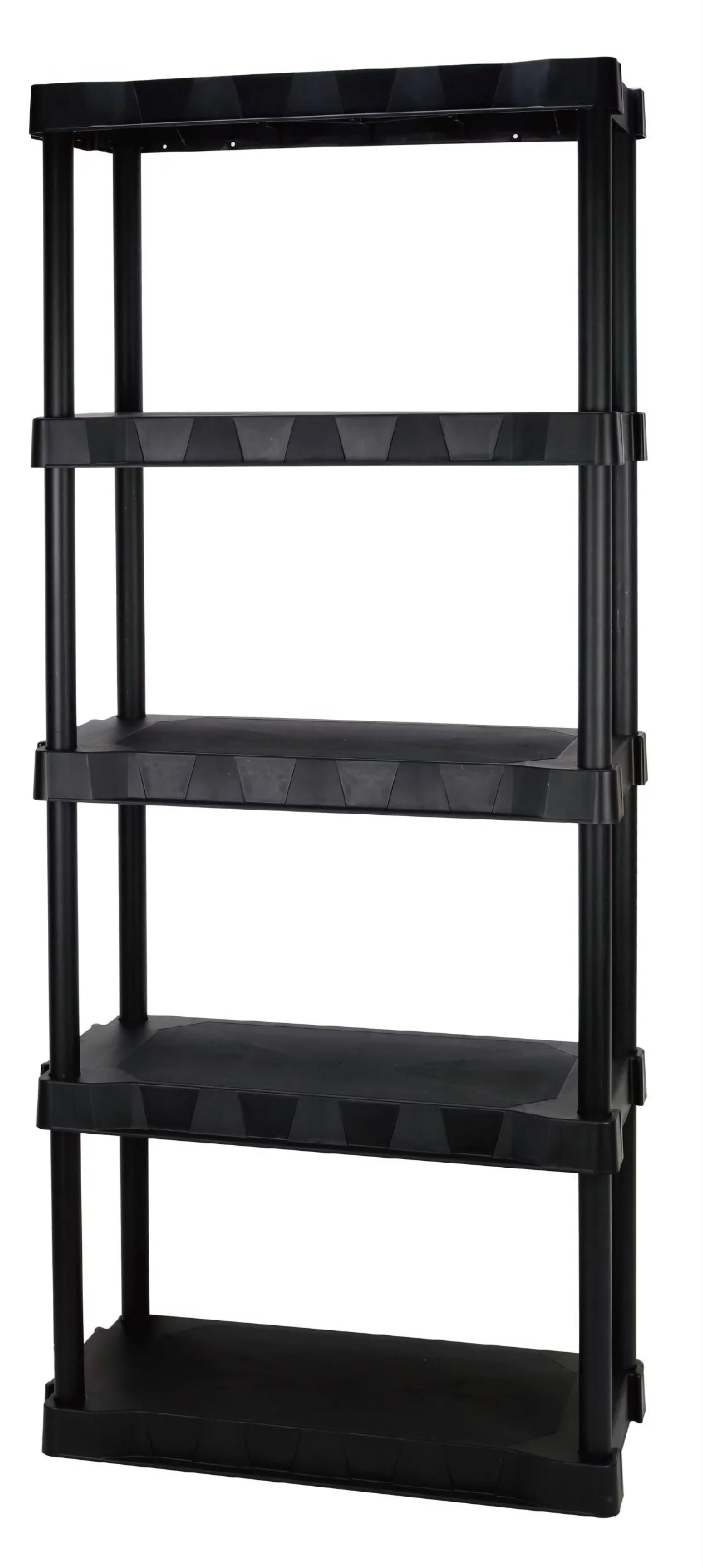 Black 5-Tier Plastic 68 H x 30 W x 13.8D 350lb Capacity O401