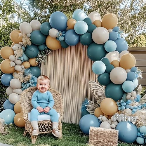 Christmas Balloon Arch Kit, Dark Green Red Pearl White Gold Balloons S179