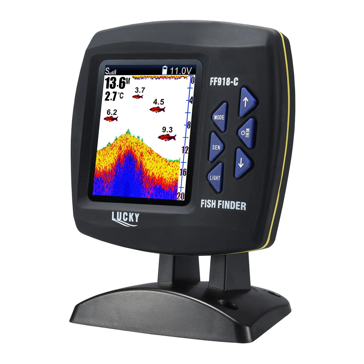 Color LCD Screen Fish Finder 590ft Water Depth C105