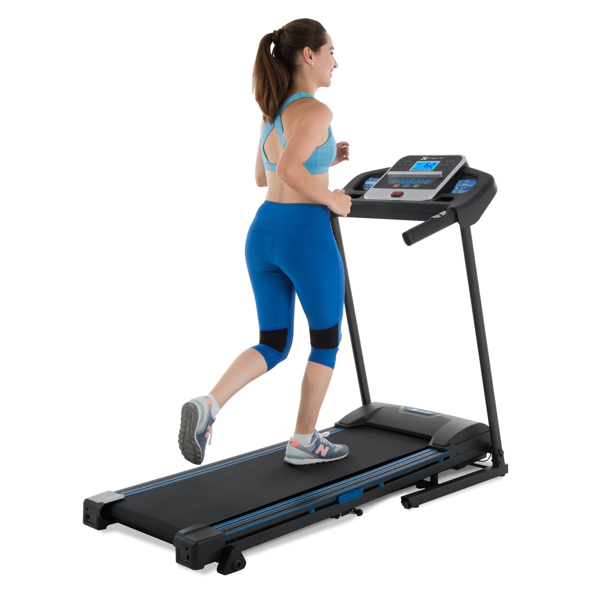 Folding Treadmill with Cushioned Deck and 3 Manual Incline Levels J822463