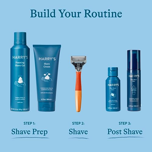 Mens Razor and 3 Razor Blade Refills (Ocean Blue) H383