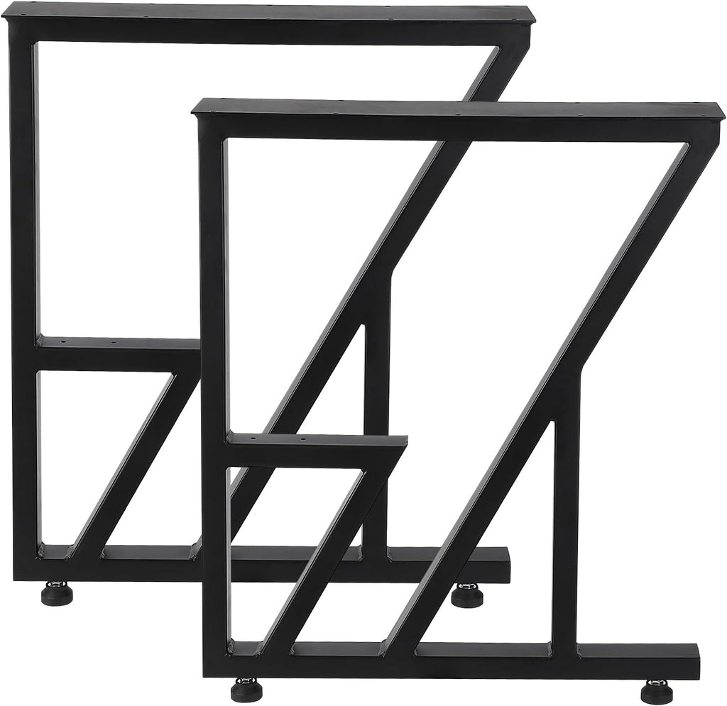 Black Heavy Duty Metal Table Legs 28"x124" (2PCS) Y4542