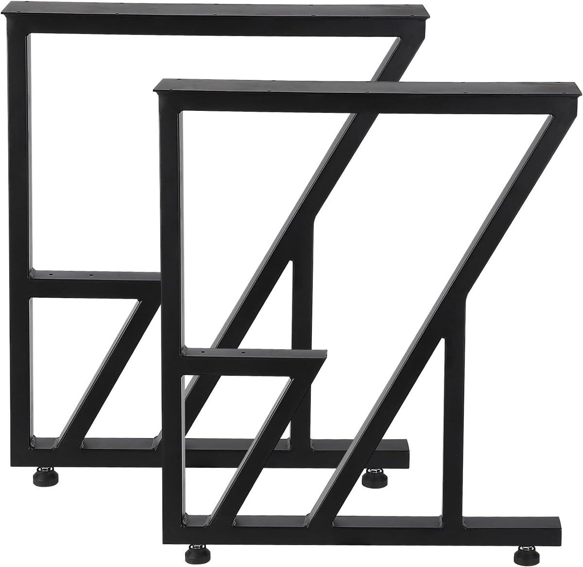 Black Heavy Duty Metal Table Legs 28"x124" (2PCS) Y4542