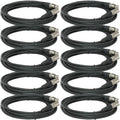 10 Pack 25 ft XLR Male Female Microphone Audio Cable M759