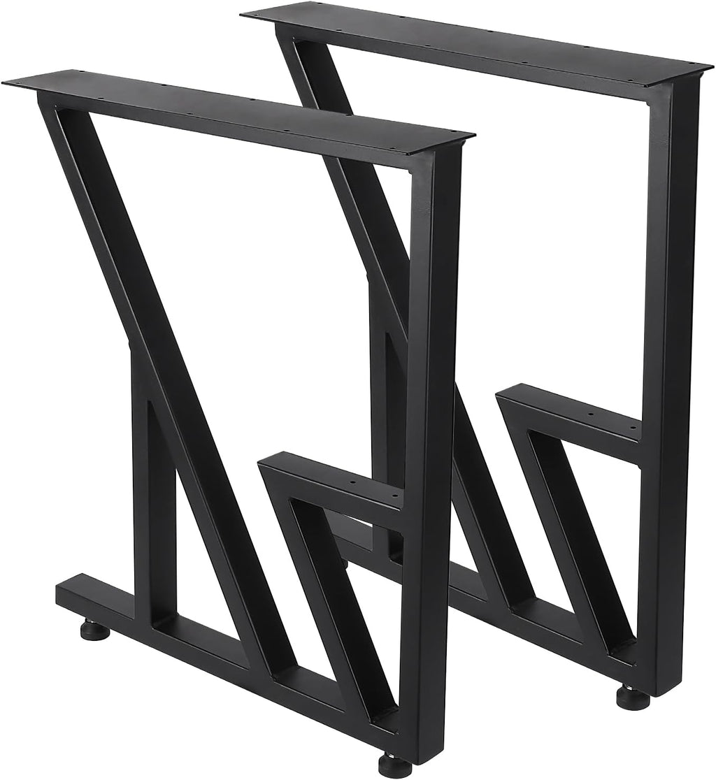 Black Heavy Duty Metal Table Legs 28"x124" (2PCS) Y4542