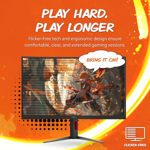 32" Curved Frameless Gaming Monitor 2K QHD 1500R VA 180Hz 0.5ms B26915
