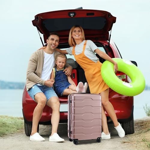 Purple Hard Shell 3 Piece Luggage Set with TSA Lock O703099