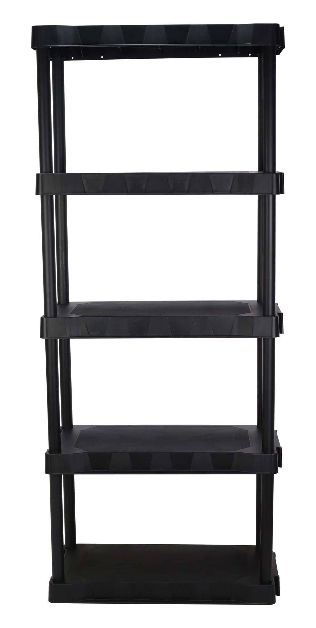 Black 5-Tier Plastic 68 H x 30 W x 13.8D 350lb Capacity O401
