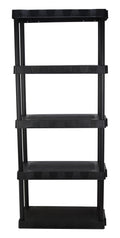 Black 5-Tier Plastic 68 H x 30 W x 13.8D 350lb Capacity O401