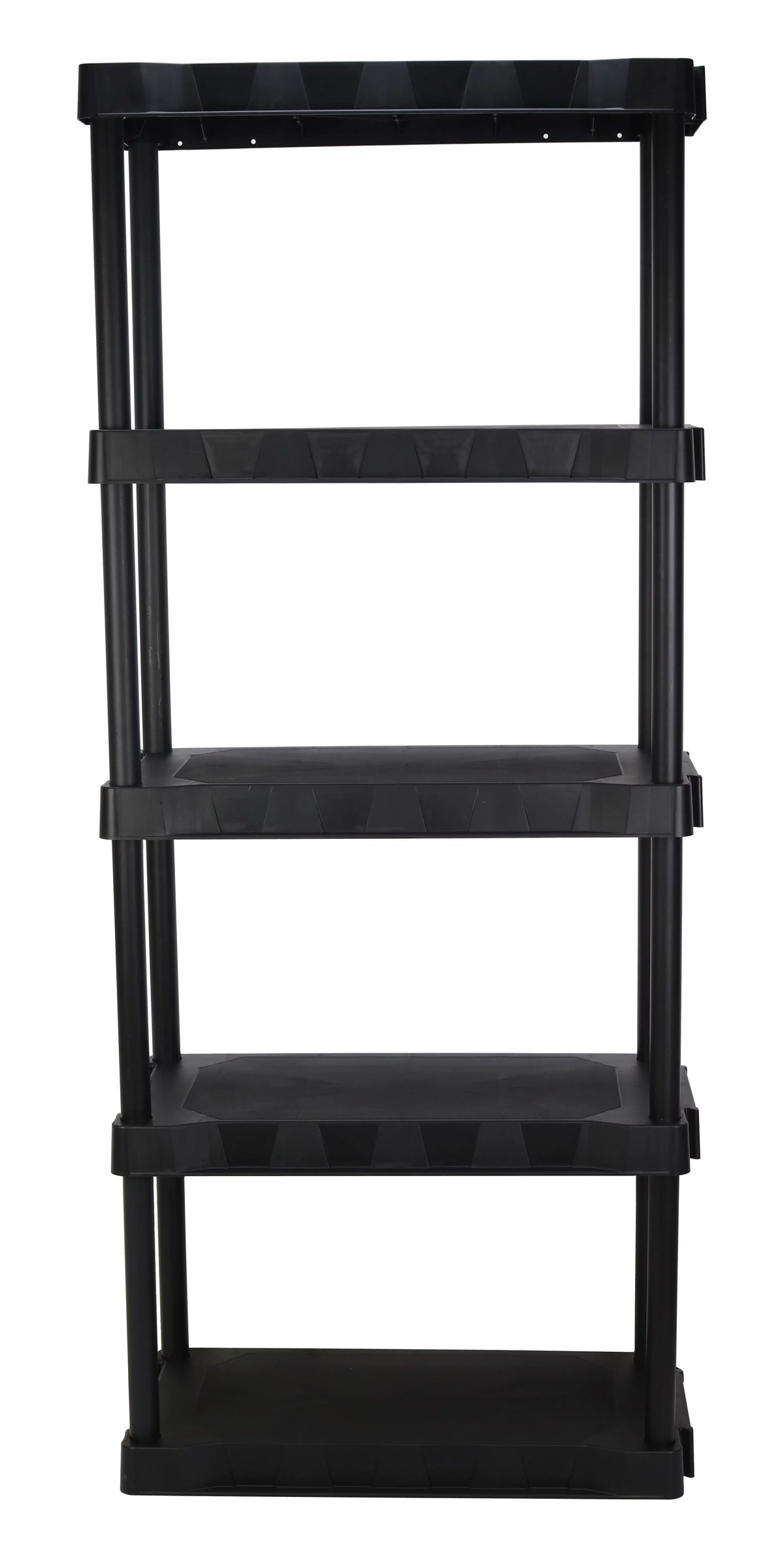 Black 5-Tier Plastic 68 H x 30 W x 13.8D 350lb Capacity O401