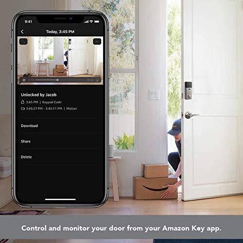Smart Deadbolt with Camelot Trim in Bright Brass, Zigbee Certified Z386
