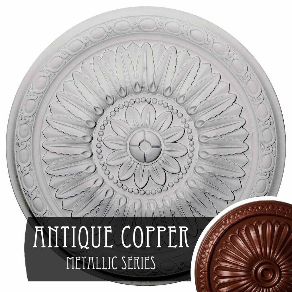 Hand-Painted Black Pearl Ceiling Medallion C135528