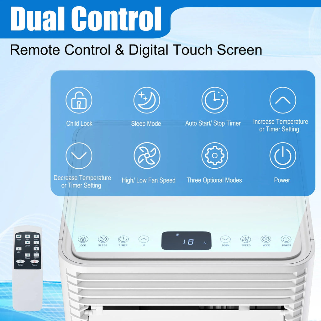 6000 BTU Portable Air Conditioner 3-in-1 Black T3935