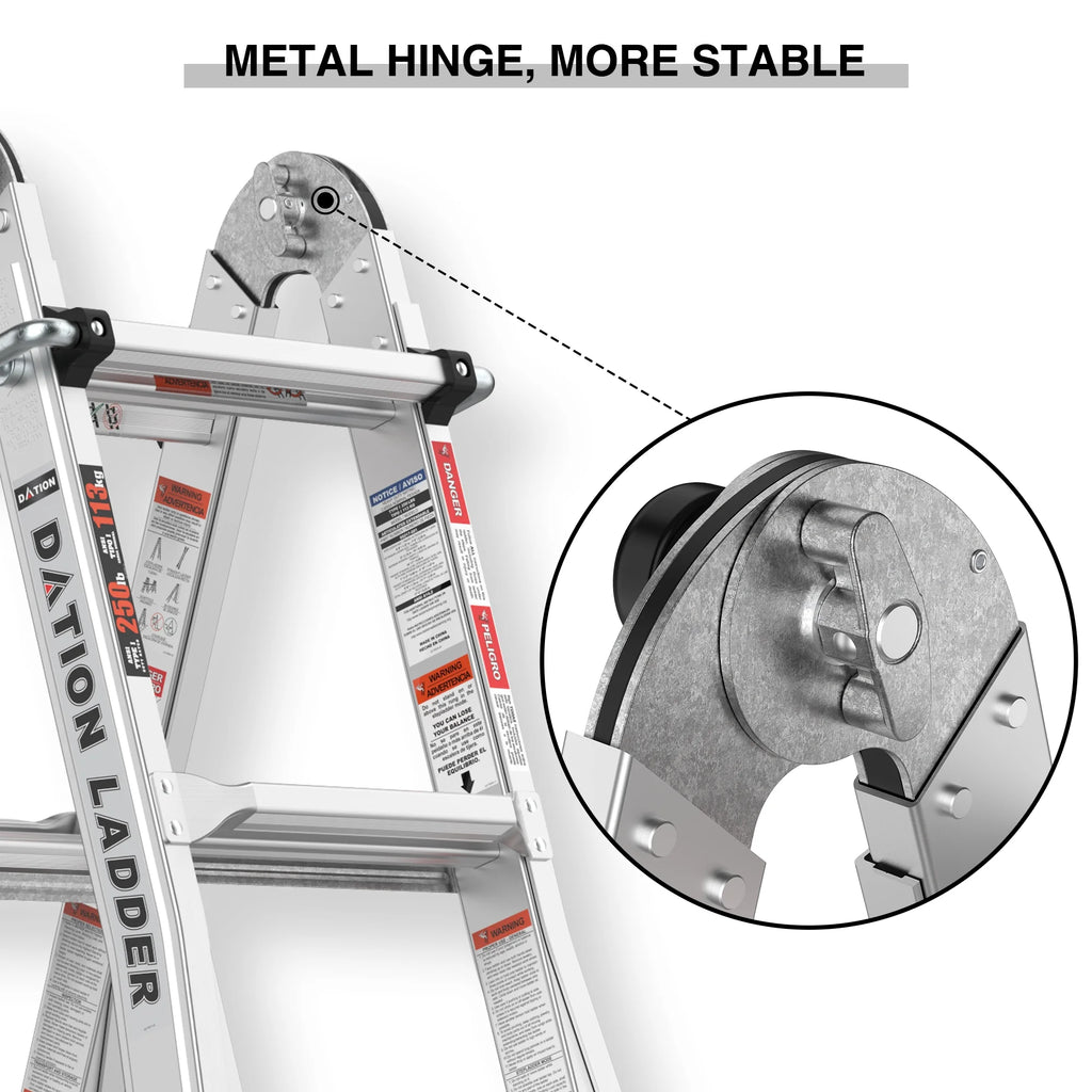 17ft Multi-position Aluminum Folding Ladder Y354426