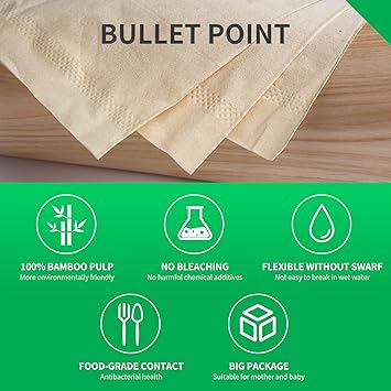3 Ply Natural Unbleached Bamboo Facial Tissues 12 Packs U5748