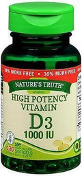 Vitamin D3 Tablets 1000 IU 130 Count Pack of 12 N403