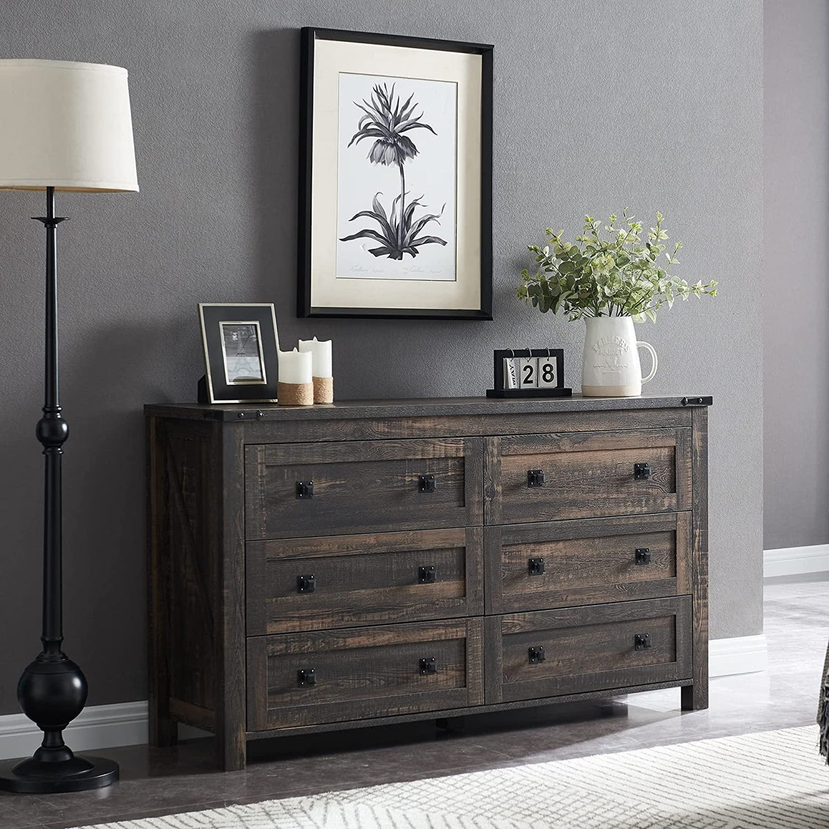 6 Drawer Wood Dresser O419092