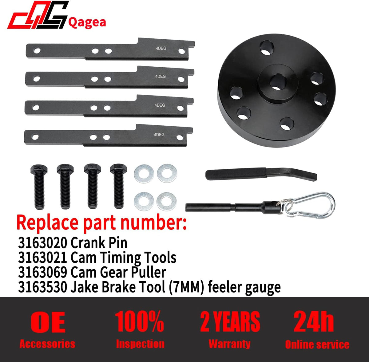 15 PCS Heavy Duty Steel Cam Timing Tool Kit & Engine Brake Adjustment Tool 7MM X661094