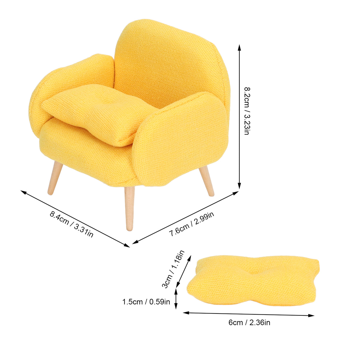1:12 Scale Dollhouse Sofa Miniature Furniture Toy Q800