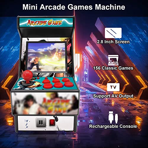 2.8 Inch Screen Handheld Gaming Device with 156 Retro Games (Black) H578