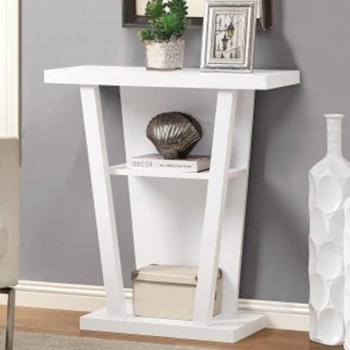 Cappuccino Finish Hollow Core Accent Table Q4154