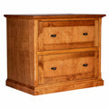 Cherry Alder Lateral File Cabinet with Black Knobs K388983