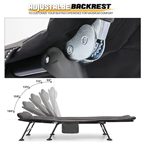 Adjustable Reclining Camping Bed with Carry Bag C884968