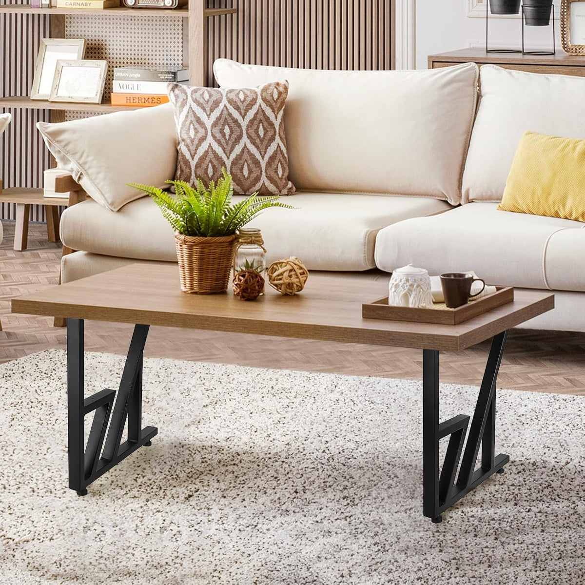 Black Heavy Duty Metal Table Legs 28"x124" (2PCS) Y4542