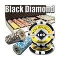 500ct Black Diamond 14g Poker Chip Set in Aluminum Metal Carry Case D24438