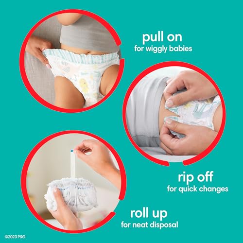 Size 5 Pull-On Disposable Baby Diapers 128 Count Z76075
