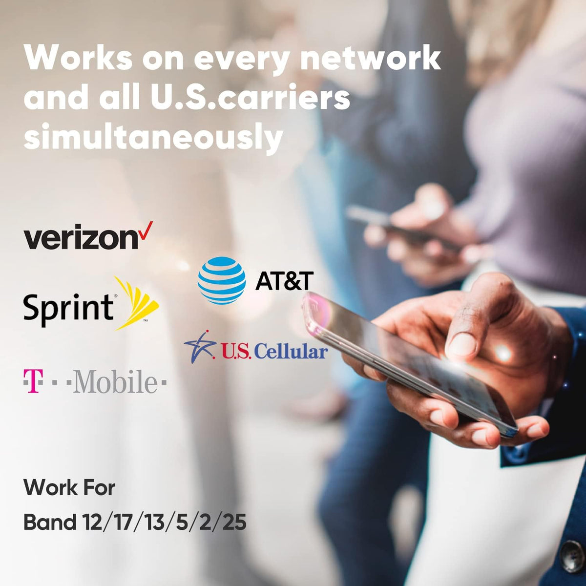 Cell Phone Signal Booster for Home, Band 12/17/13/5/2/25, Coverage Up to 2,000 sq ft V46666