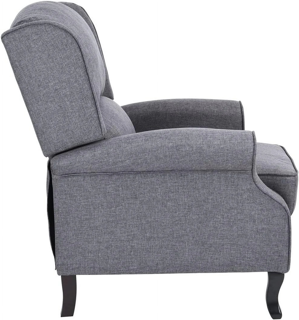 Gray Fabric Manual Push Back Recliner Sofa X1745