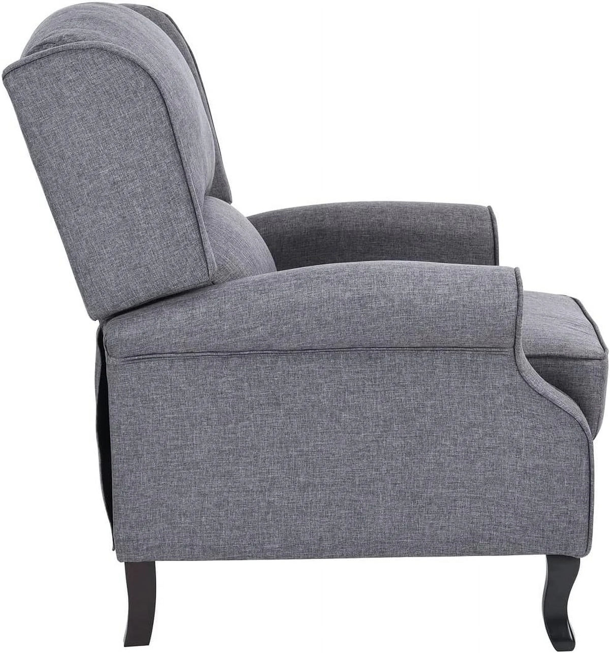 Gray Fabric Manual Push Back Recliner Sofa X1745