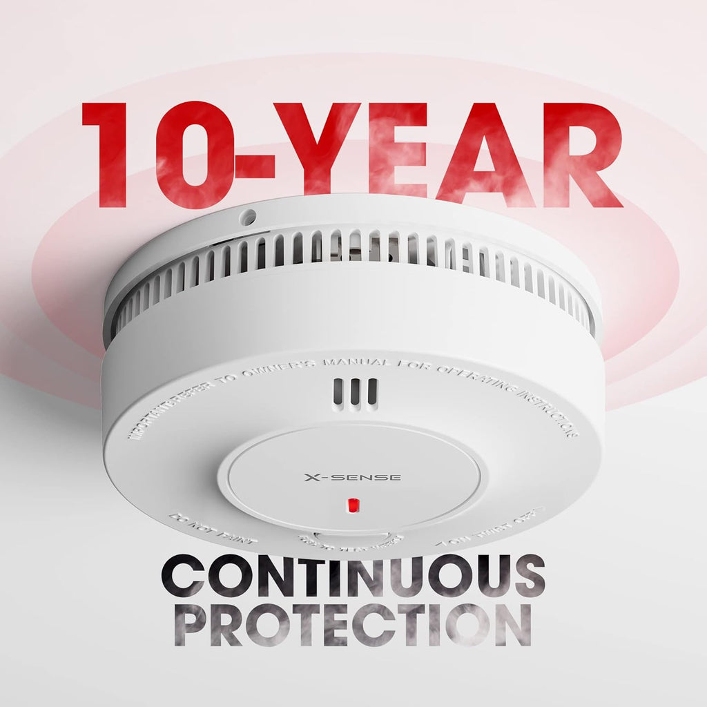 Wireless Interconnected Smoke Detector Fire Alarm, Pack of 6 Y735998