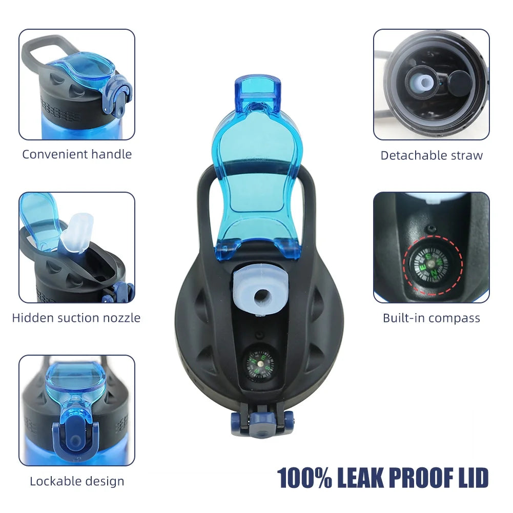 Blue Tritan Water Bottle with Filter Lockable Lid N821142