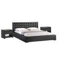 Black Tufted 3 Piece Queen Platform Bedroom Set D517517