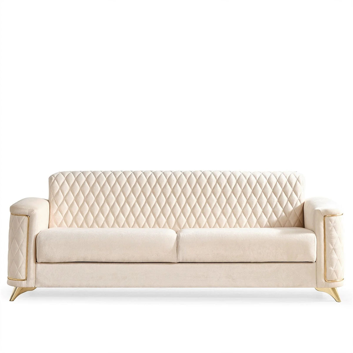 Ivory Velvet Sofa H22794