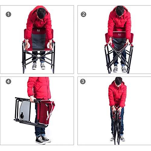 Folding Aluminum Camping Chair with Side Table O66367