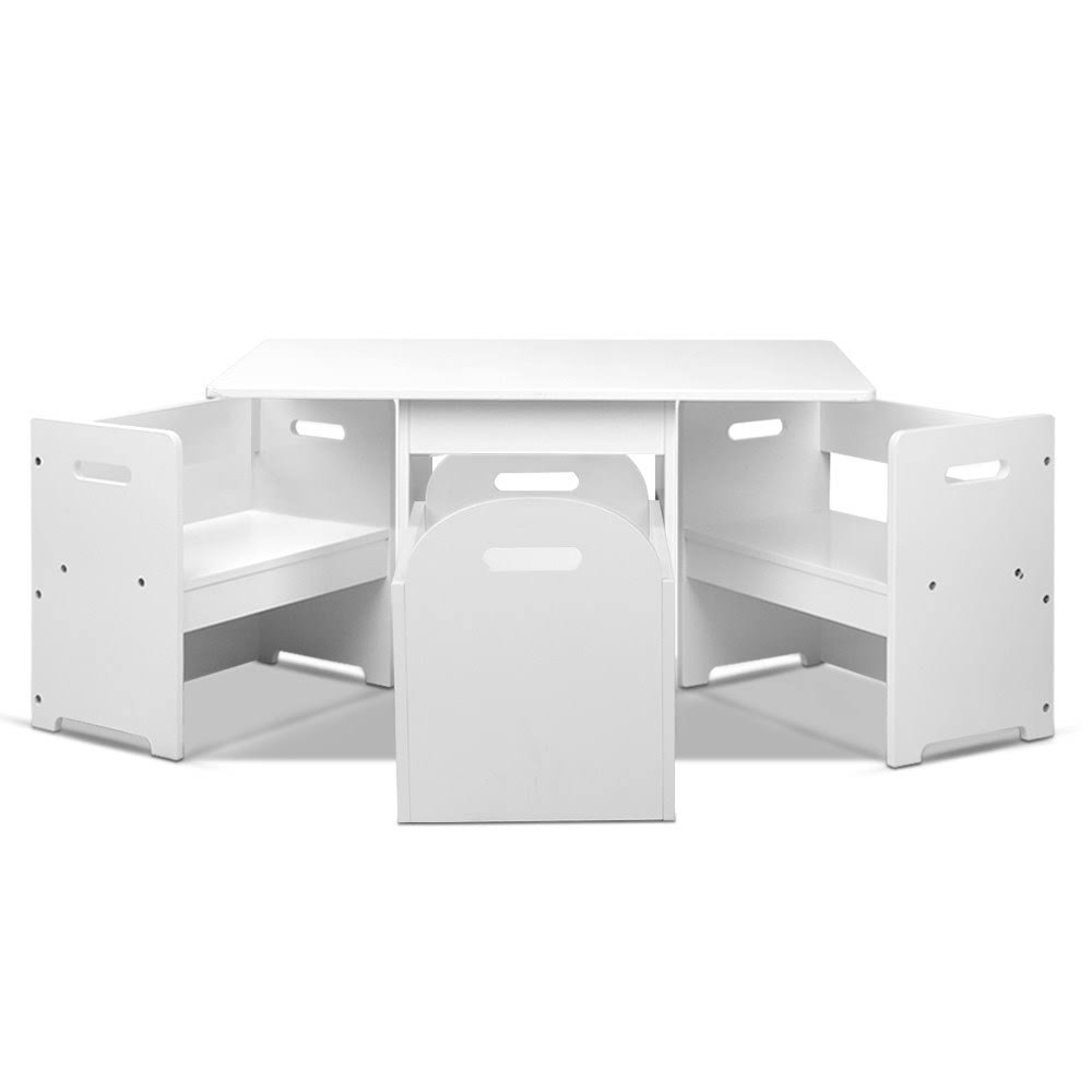 White Kids Table and Chair Set Y533
