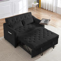 Grey Velvet Convertible Sleeper Sofa with Pull Out Bed R922