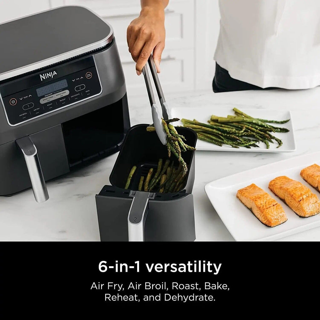 8 Quart DualZone 2-Basket Air Fryer, Grey R605184