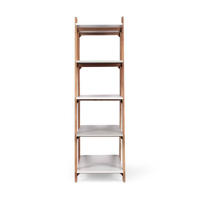 Acacia Wood Bookcase in Natural Gray F3129