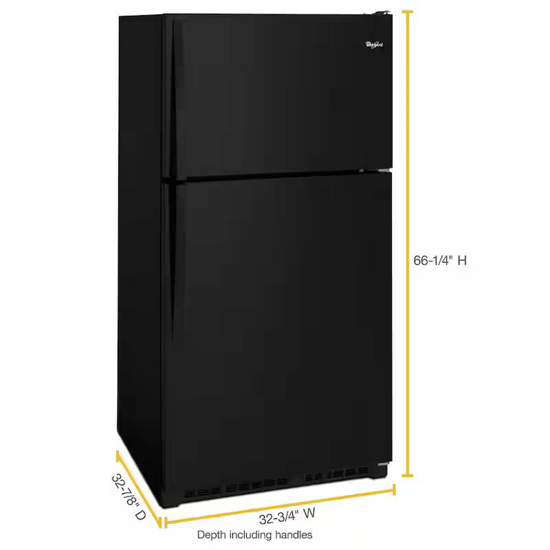 20.5 cu. ft. Top Freezer Refrigerator in Black V605027