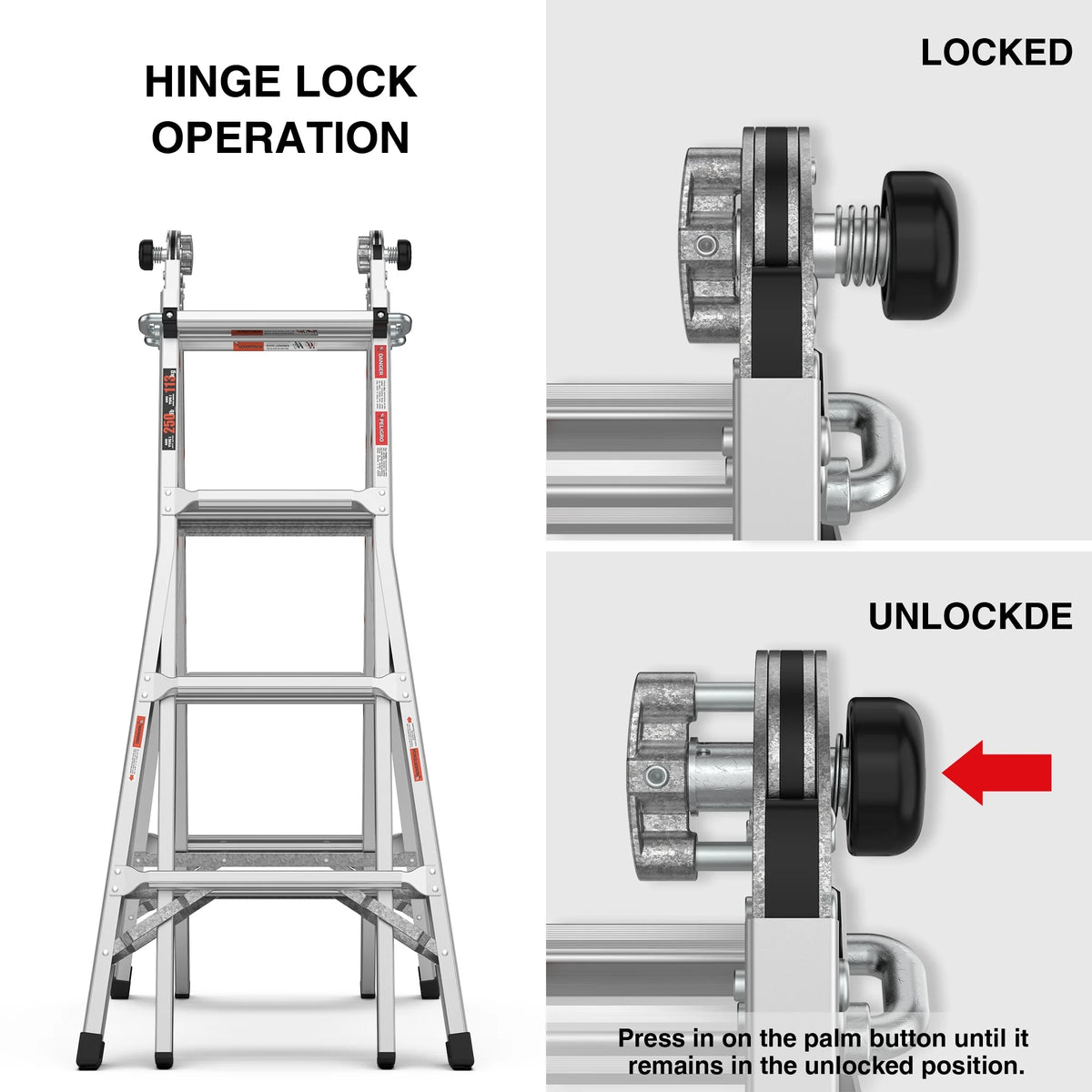 17ft Multi-position Aluminum Folding Ladder Y354426