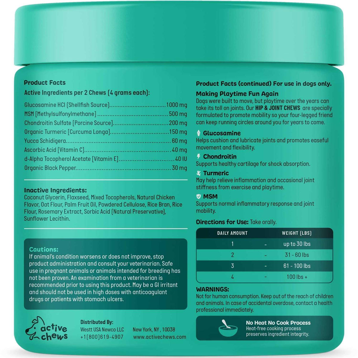 Glucosamine for Dogs Hip and Joint Supplement with Chondroitin D951