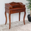 Carved Wood Two Drawer Telephone Table Brown N40892