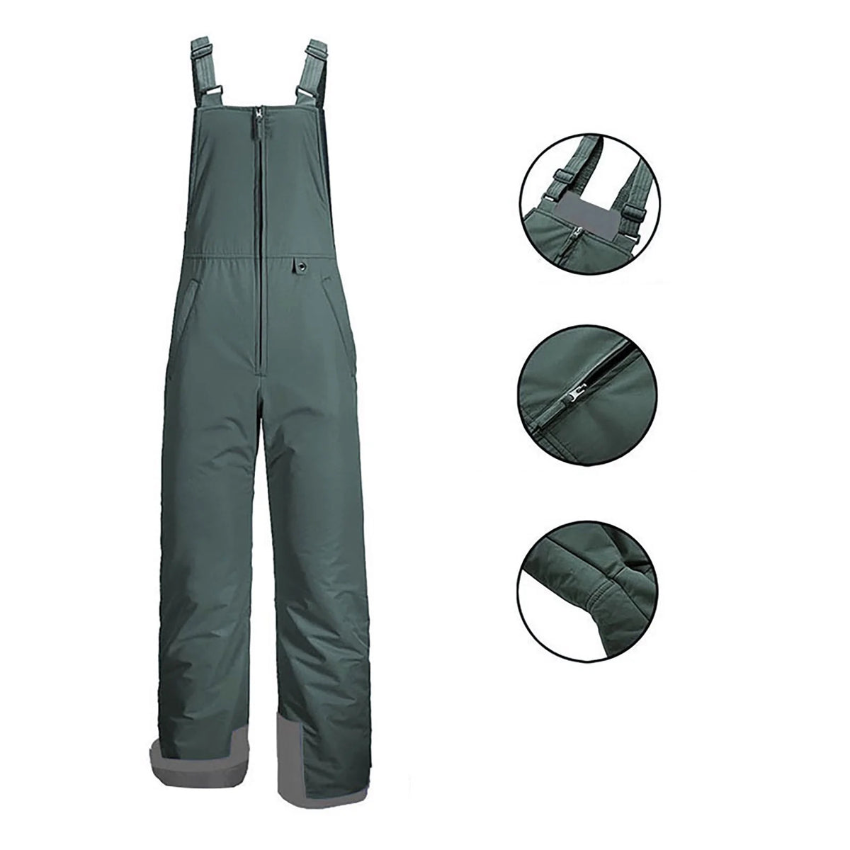 Water-Resistant Windproof Thicken Ski Pants with Snow Gaiters F81570