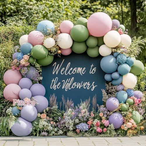Christmas Balloon Arch Kit, Dark Green Red Pearl White Gold Balloons S179